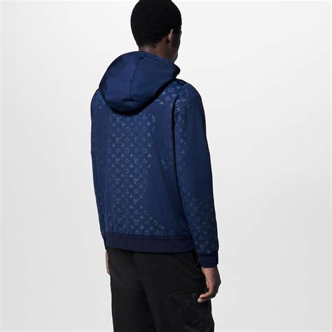 louis vuitton blue monogram sweatshirt|Monogram Technical Zip Through Hoodie .